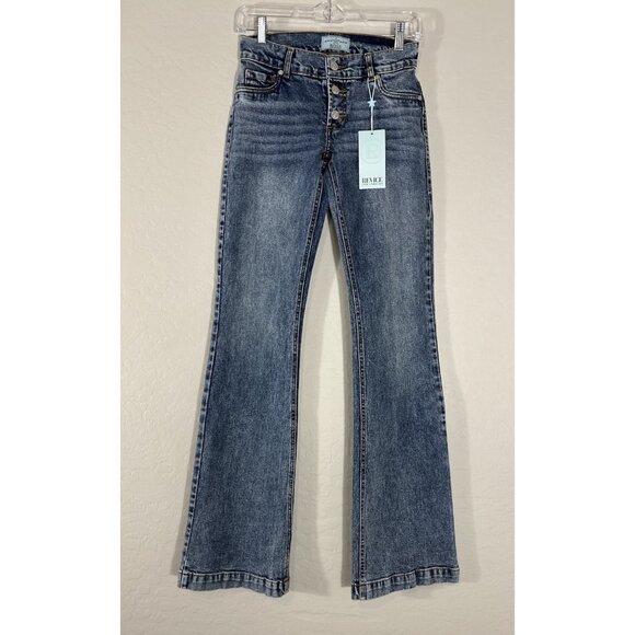 Revive Denim Flare Saddleback Jeans Size 23 New With Tags - Picture 1 of 10